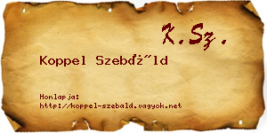 Koppel Szebáld névjegykártya